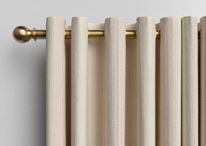 Trellis Prints, Noble Stripe Rosies Pink - Made to Measure Curtains - Image 12